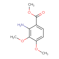 Chemical structure of methyl 2-amino-3,4-dimethoxybenzoate - CSSB00010163696
