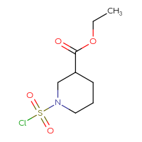 Chemical structure of ethyl 1-(chlorosulfonyl)piperidine-3-carboxylate - CSSB00000246821