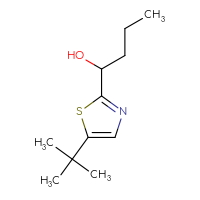 Chemical structure of 1-(5-tert-butyl-1,3-thiazol-2-yl)butan-1-ol - CSSB20687842692