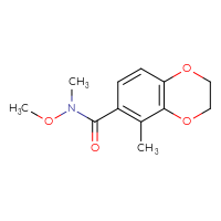 Chemical structure of N-methoxy-N,5-dimethyl-2,3-dihydro-1,4-benzodioxine-6-carboxamide - CSSB15033578980
