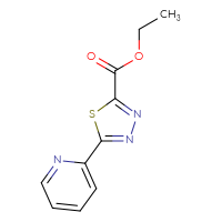 Chemical structure of ethyl 5-(pyridin-2-yl)-1,3,4-thiadiazole-2-carboxylate - CSSB00021967800