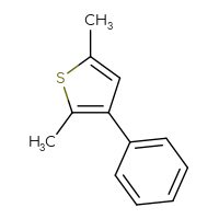 Chemical structure of 2,5-dimethyl-3-phenylthiophene - CSSB00000109572