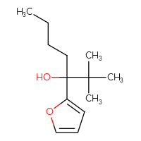 Chemical structure of 3-(furan-2-yl)-2,2-dimethylheptan-3-ol - CSSB20845470003