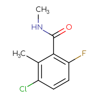 Chemical structure of 3-chloro-6-fluoro-N,2-dimethylbenzamide - CSSB15024096964