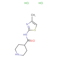 Chemical structure of N-(4-methyl-1,3-thiazol-2-yl)piperidine-4-carboxamide dihydrochloride - CSSB00138437780