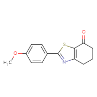 Chemical structure of 2-(4-methoxyphenyl)-4,5,6,7-tetrahydro-1,3-benzothiazol-7-one - CSSB00000751150