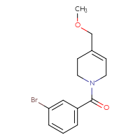 Chemical structure of 1-(3-bromobenzoyl)-4-(methoxymethyl)-1,2,3,6-tetrahydropyridine - CSSB00004440238