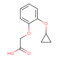 Chemical structure of 2-(2-cyclopropoxyphenoxy)acetic acid - CSSB06826897765