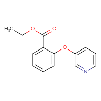 Chemical structure of ethyl 2-(pyridin-3-yloxy)benzoate - CSSB02000086165
