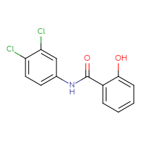 Chemical structure of N-(3,4-dichlorophenyl)-2-hydroxybenzamide - CSSB00000595133
