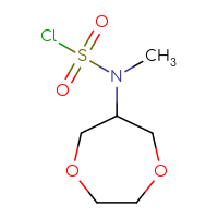 Chemical structure of N-(1,4-dioxepan-6-yl)-N-methylsulfamoyl chloride - CSSB02127242939