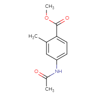 Chemical structure of methyl 4-acetamido-2-methylbenzoate - CSSB00000062490