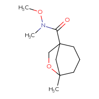 Chemical structure of N-methoxy-N,5-dimethyl-6-oxabicyclo[3.2.1]octane-1-carboxamide - CSSB01148881395