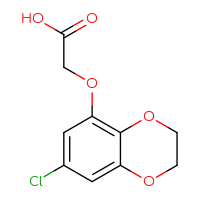 Chemical structure of 2-[(7-chloro-2,3-dihydro-1,4-benzodioxin-5-yl)oxy]acetic acid - CSSB21073473123
