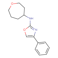 Chemical structure of N-(oxepan-4-yl)-4-phenyl-1,3-oxazol-2-amine - CSSB21495848628