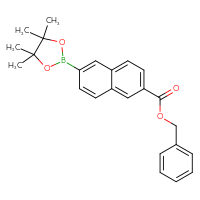 Chemical structure of benzyl 6-(4,4,5,5-tetramethyl-1,3,2-dioxaborolan-2-yl)naphthalene-2-carboxylate - CSSB20962530999