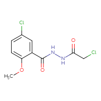 Chemical structure of 5-chloro-N'-(2-chloroacetyl)-2-methoxybenzohydrazide - CSSB00000683553