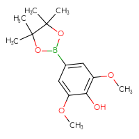 Chemical structure of 2,6-dimethoxy-4-(4,4,5,5-tetramethyl-1,3,2-dioxaborolan-2-yl)phenol - CSSB00010270284
