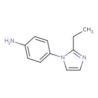 Chemical structure of 4-(2-ethyl-1H-imidazol-1-yl)aniline - CSSB00011473088