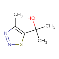 Chemical structure of 2-(4-methyl-1,2,3-thiadiazol-5-yl)propan-2-ol - CSSB00135154857