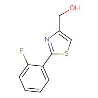 Chemical structure of [2-(2-fluorophenyl)-1,3-thiazol-4-yl]methanol - CSSB00012306523