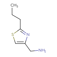 Chemical structure of 1-(2-propyl-1,3-thiazol-4-yl)methanamine - CSSB00011447182