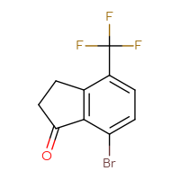 Chemical structure of 7-bromo-4-(trifluoromethyl)-2,3-dihydro-1H-inden-1-one - CSSB00010265061