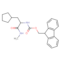 Chemical structure of (9H-fluoren-9-yl)methyl N-[2-cyclopentyl-1-(methylcarbamoyl)ethyl]carbamate - CSSB21043416151