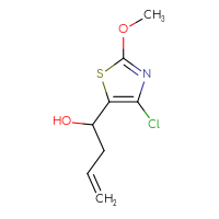 Chemical structure of 1-(4-chloro-2-methoxy-1,3-thiazol-5-yl)but-3-en-1-ol - CSSB00112024510
