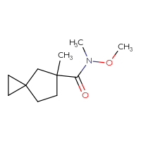 Chemical structure of N-methoxy-N,5-dimethylspiro[2.4]heptane-5-carboxamide - CSSB20514858675
