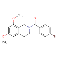 Chemical structure of 2-(4-bromobenzoyl)-6,8-dimethoxy-1,2,3,4-tetrahydroisoquinoline - CSSB04499389775