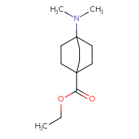 Chemical structure of ethyl 4-(dimethylamino)bicyclo[2.2.2]octane-1-carboxylate - CSSB04169534492