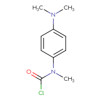 Chemical structure of N-[4-(dimethylamino)phenyl]-N-methylcarbamoyl chloride - CSSB14968818978
