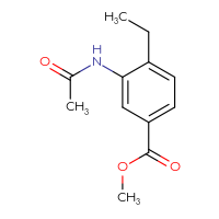Chemical structure of methyl 3-acetamido-4-ethylbenzoate - CSSB00135388678