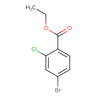 Chemical structure of ethyl 4-bromo-2-chlorobenzoate - CSSB00011344750