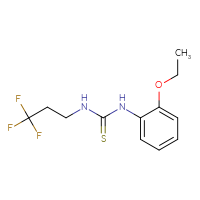 Chemical structure of 1-(2-ethoxyphenyl)-3-(3,3,3-trifluoropropyl)thiourea - CSSB01415872811