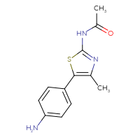 Chemical structure of N-[5-(4-aminophenyl)-4-methyl-1,3-thiazol-2-yl]acetamide - CSSB21253046098