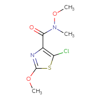 Chemical structure of 5-chloro-N,2-dimethoxy-N-methyl-1,3-thiazole-4-carboxamide - CSSB15009948965