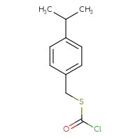 Chemical structure of chloro({[4-(propan-2-yl)phenyl]methyl}sulfanyl)methanone - CSSB21432531200
