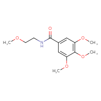 Chemical structure of 3,4,5-trimethoxy-N-(2-methoxyethyl)benzamide - CSSB00027881648