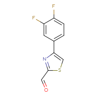 Chemical structure of 4-(3,4-difluorophenyl)-1,3-thiazole-2-carbaldehyde - CSSB00011775468