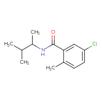 Chemical structure of 5-chloro-2-methyl-N-(3-methylbutan-2-yl)benzamide - CSSB00785467675