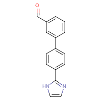 Chemical structure of 4'-(1H-imidazol-2-yl)-[1,1'-biphenyl]-3-carbaldehyde - CSSB00160571609