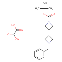 Chemical structure of oxalic acid; tert-butyl 1'-benzyl-[3,3'-biazetidine]-1-carboxylate - CSSB20504315630
