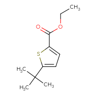 Chemical structure of ethyl 5-tert-butylthiophene-2-carboxylate - CSSB00038475061