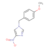 Chemical structure of 1-[(4-methoxyphenyl)methyl]-4-nitro-1H-imidazole - CSSB00025755244