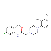 Chemical structure of N-(5-chloro-2-methylphenyl)-2-[4-(2,3-dimethylphenyl)piperazin-1-yl]acetamide - CSSB00026402881