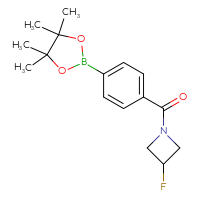 Chemical structure of 3-fluoro-1-[4-(4,4,5,5-tetramethyl-1,3,2-dioxaborolan-2-yl)benzoyl]azetidine - CSSB02519443217