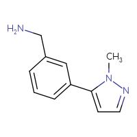 Chemical structure of 1-[3-(1-methyl-1H-pyrazol-5-yl)phenyl]methanamine - CSSB00011935159