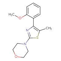 Chemical structure of 4-[4-(2-methoxyphenyl)-5-methyl-1,3-thiazol-2-yl]morpholine - CSSB00160999729
